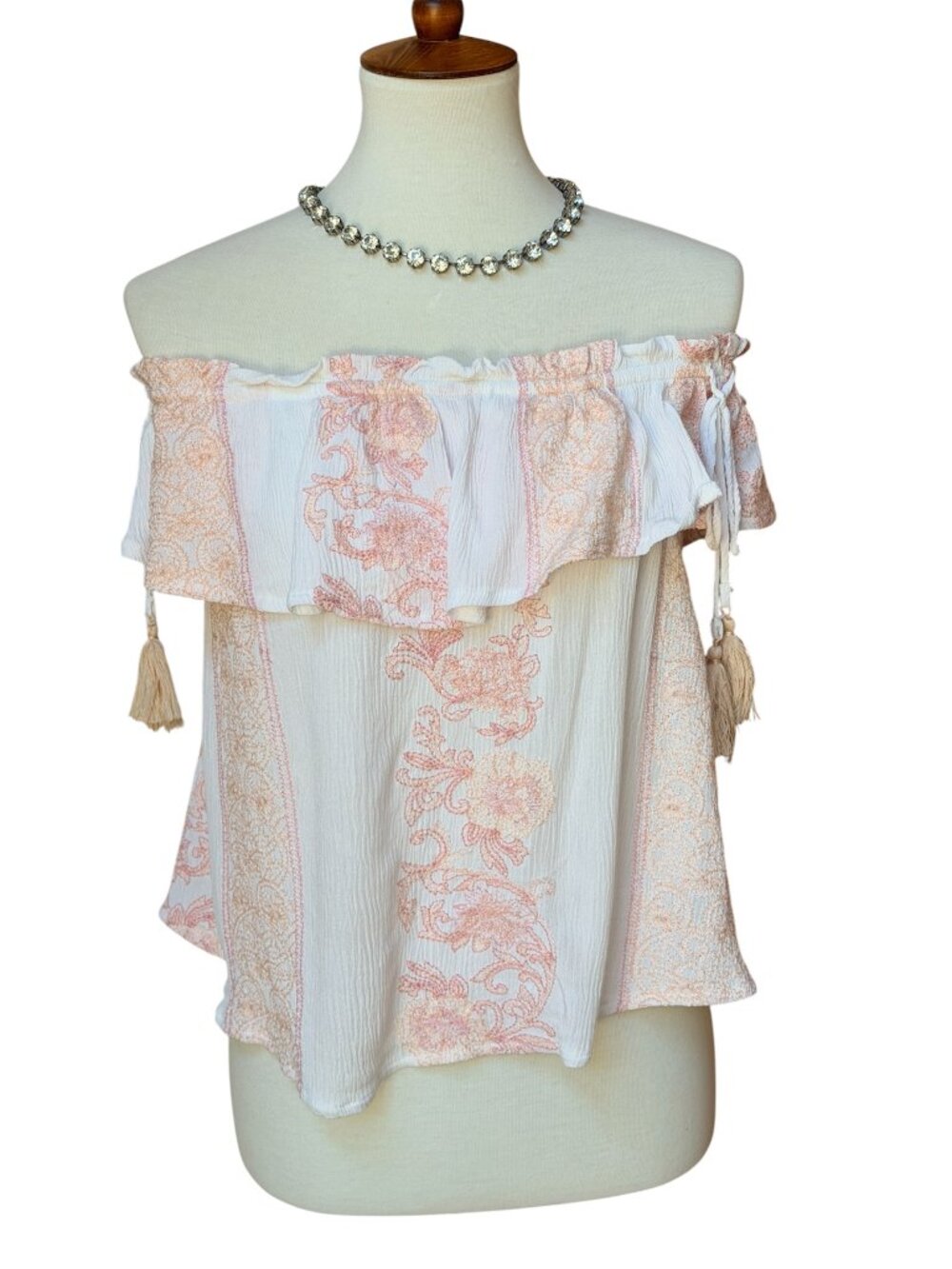 Astr the Label Off Shoulder Crop Tunic Top
